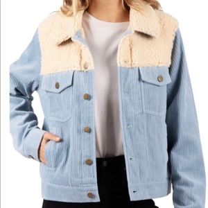 Rip Curl Teddy Fleece Panel Corduroy Jacket. Size Large. Pre-owned, awesome!